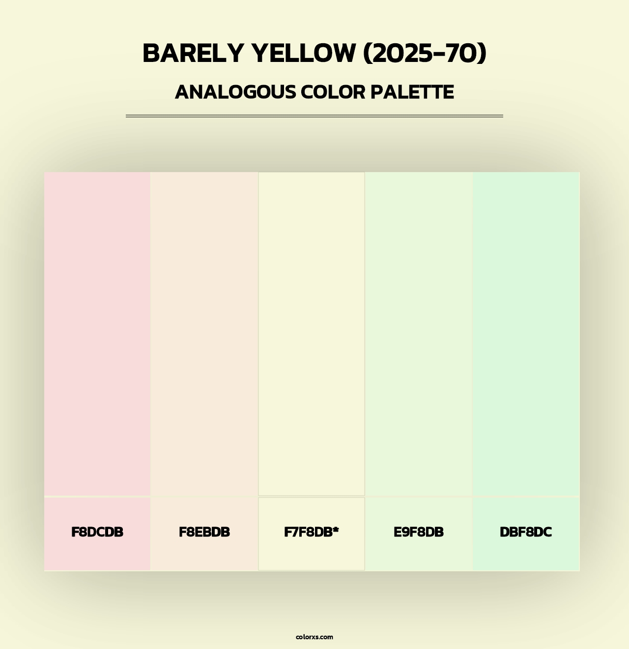 Barely Yellow (2025-70) - Analogous Color Palette