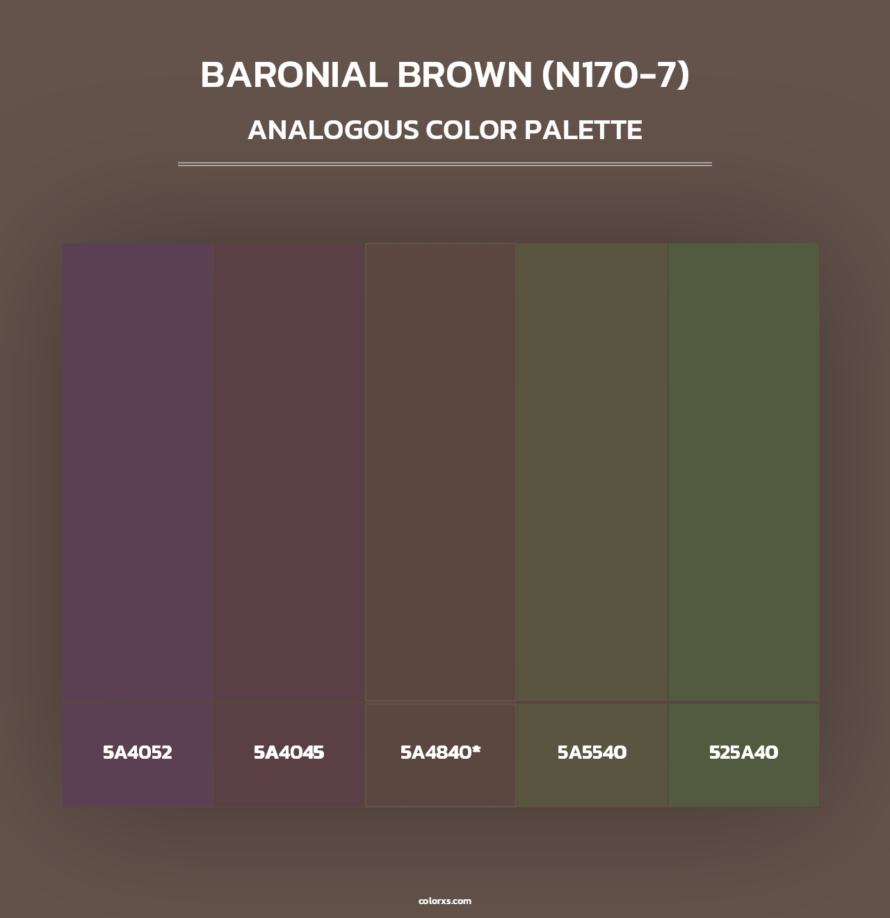 Baronial Brown (N170-7) - Analogous Color Palette
