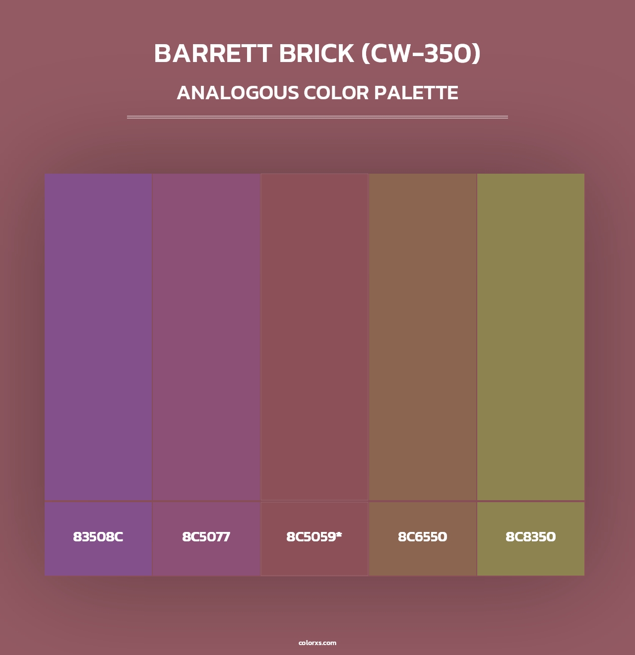 Barrett Brick (CW-350) - Analogous Color Palette