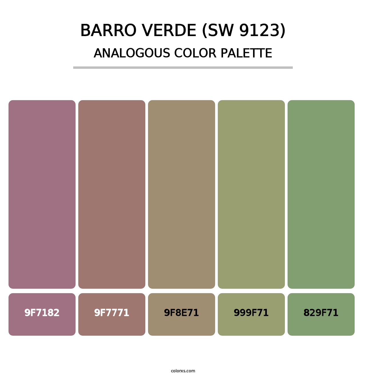 Barro Verde (SW 9123) - Analogous Color Palette
