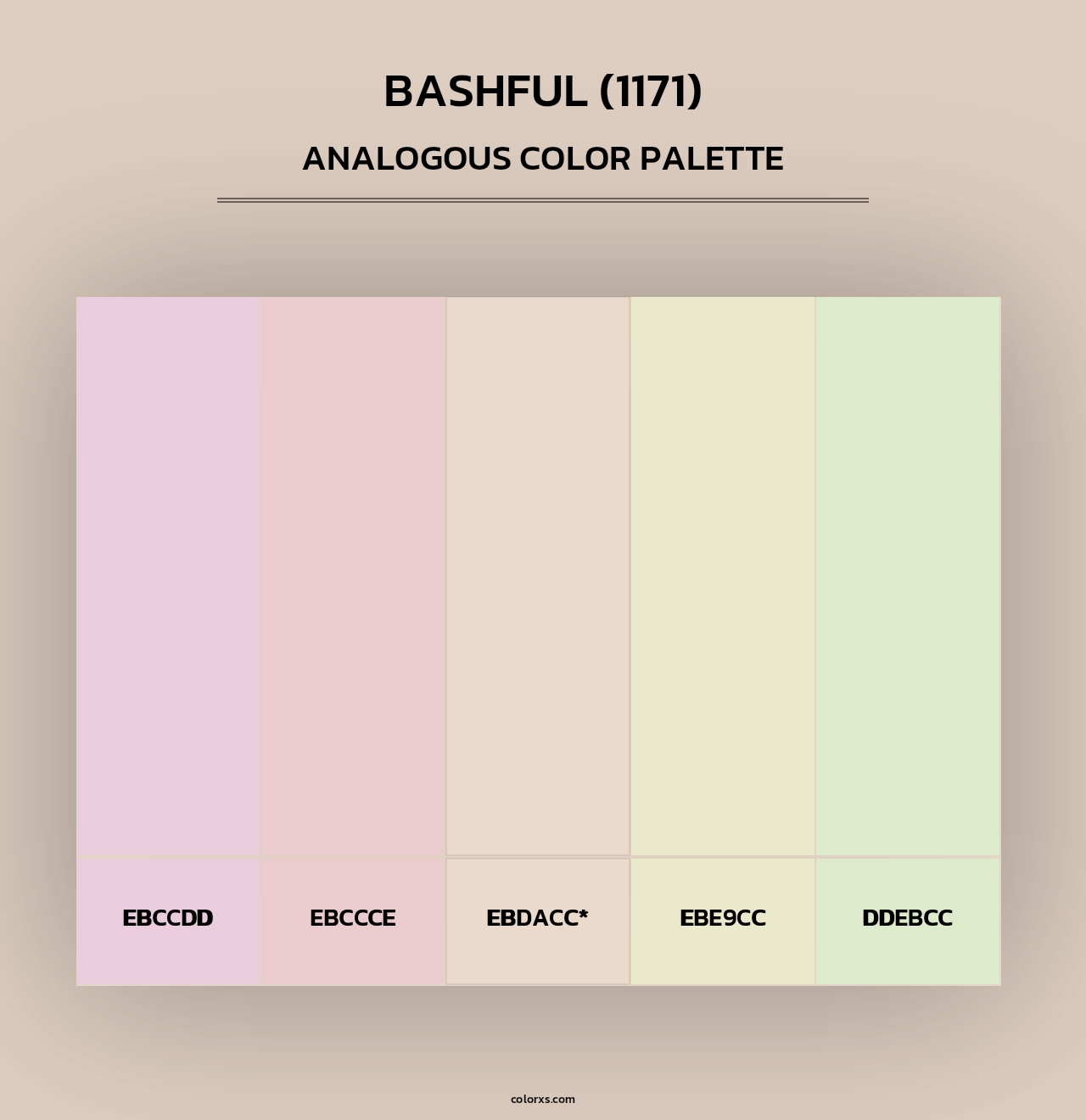 Bashful (1171) - Analogous Color Palette