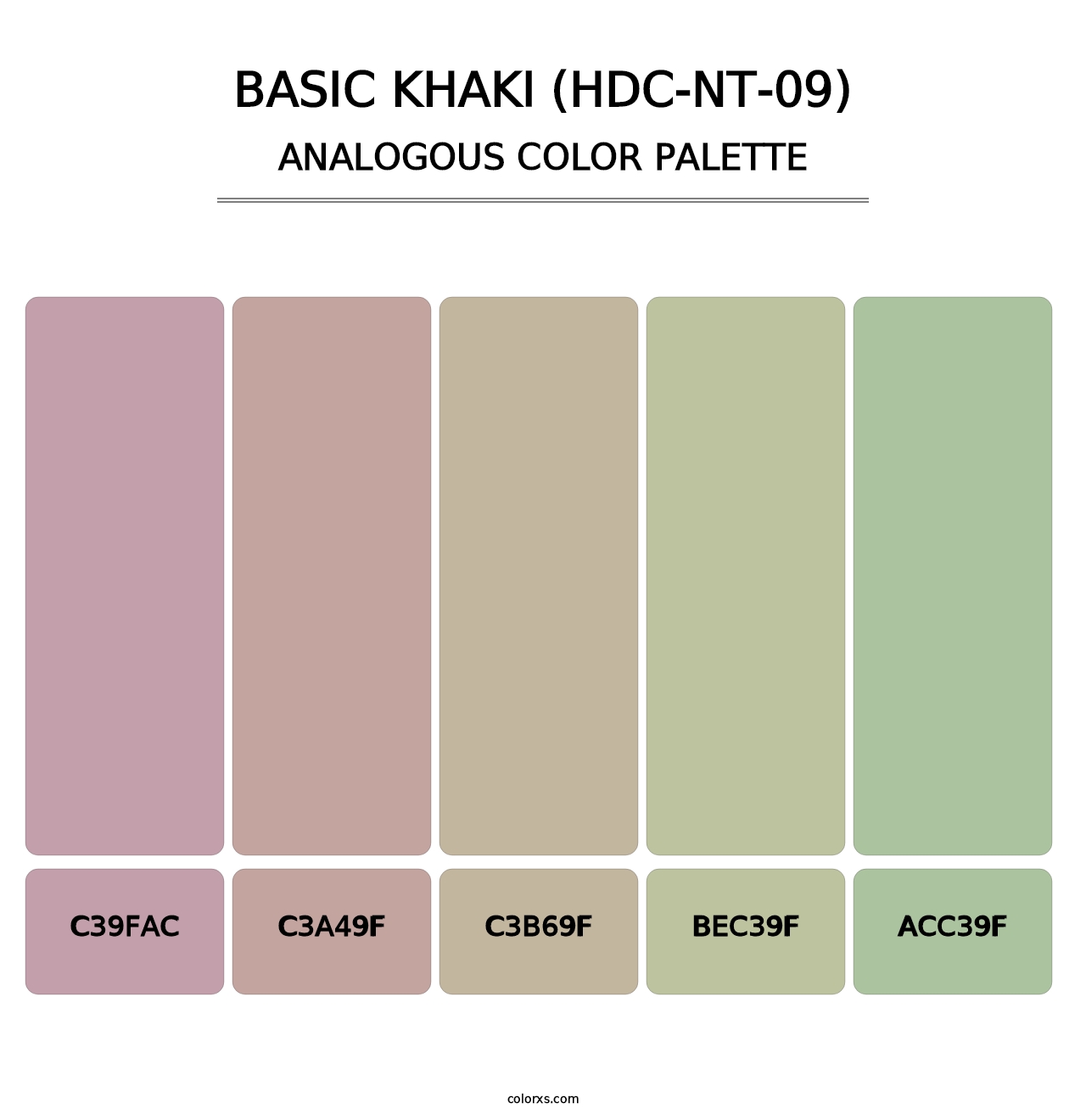 Basic Khaki (HDC-NT-09) - Analogous Color Palette