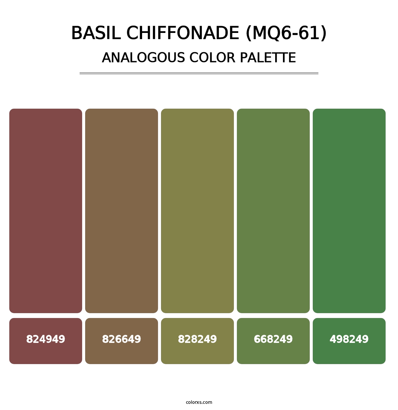Basil Chiffonade (MQ6-61) - Analogous Color Palette