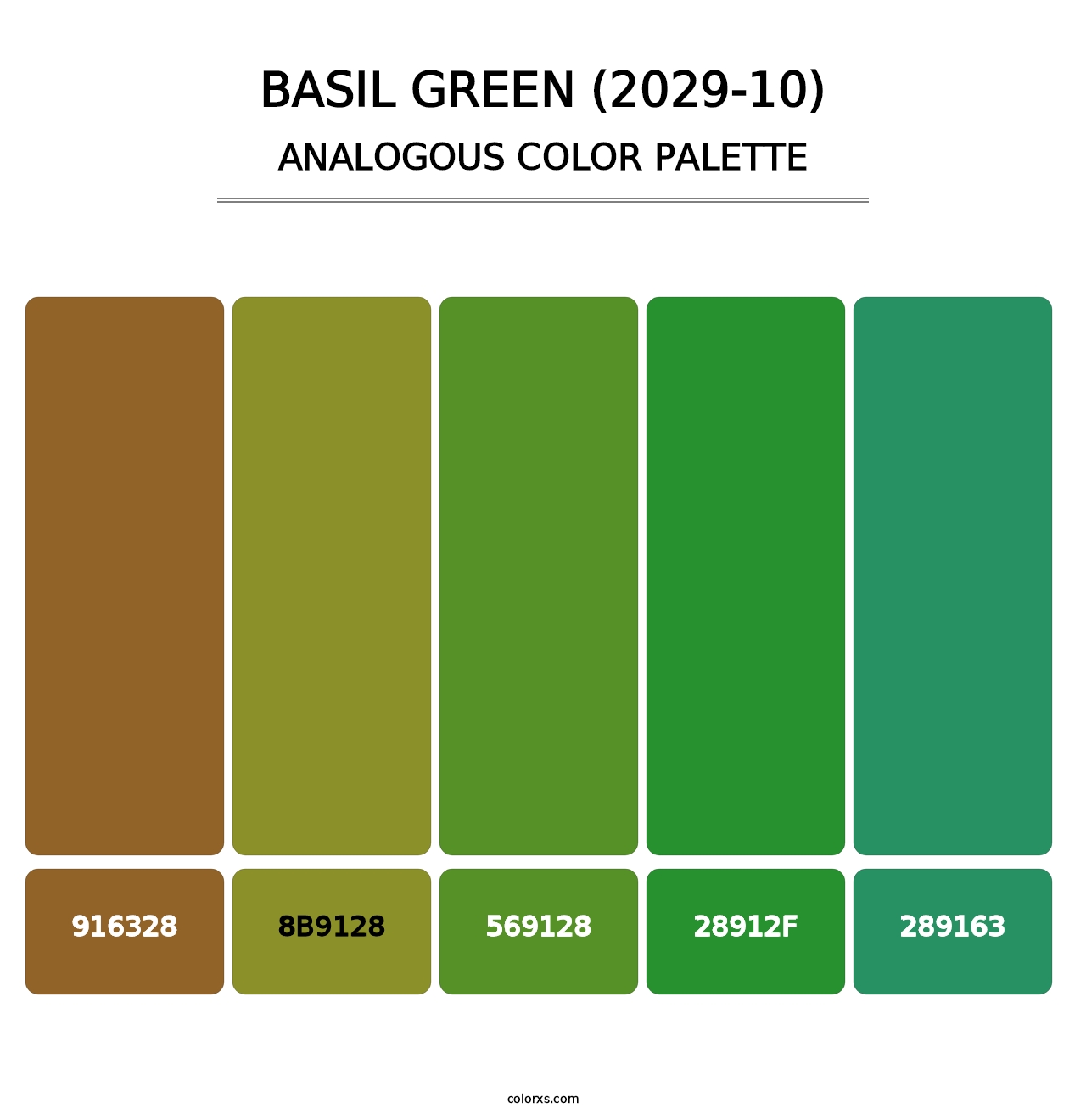 Basil Green (2029-10) - Analogous Color Palette