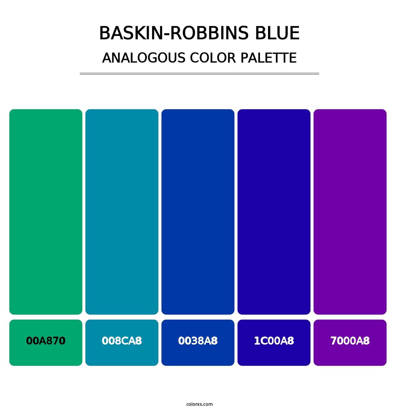Baskin-Robbins Blue - Analogous Color Palette