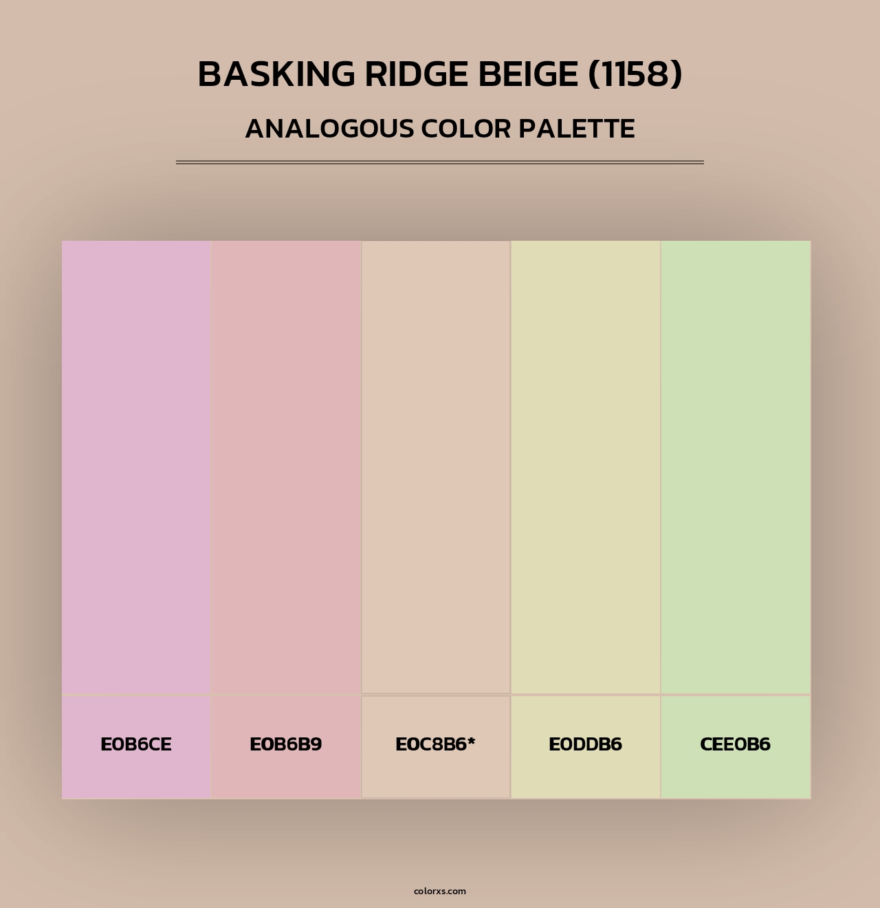 Basking Ridge Beige (1158) - Analogous Color Palette
