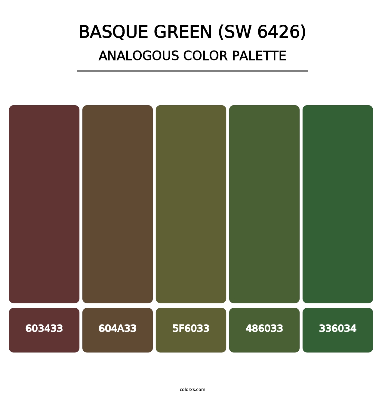 Basque Green (SW 6426) - Analogous Color Palette