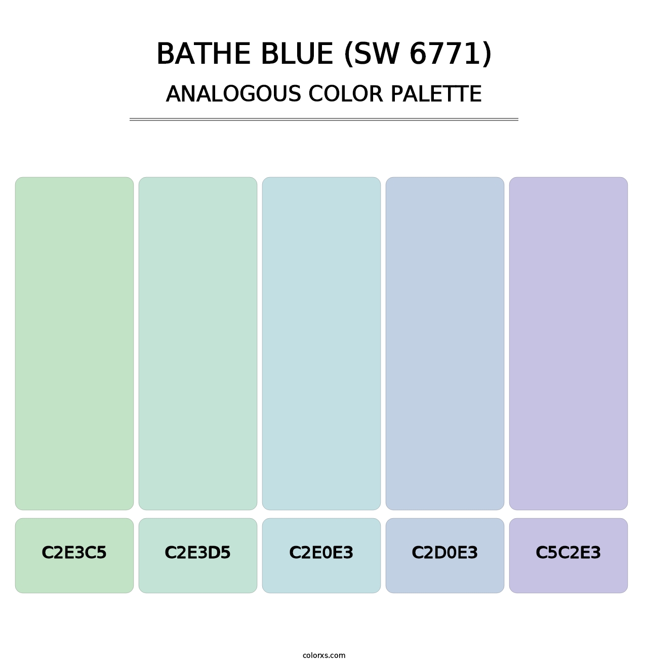 Bathe Blue (SW 6771) - Analogous Color Palette