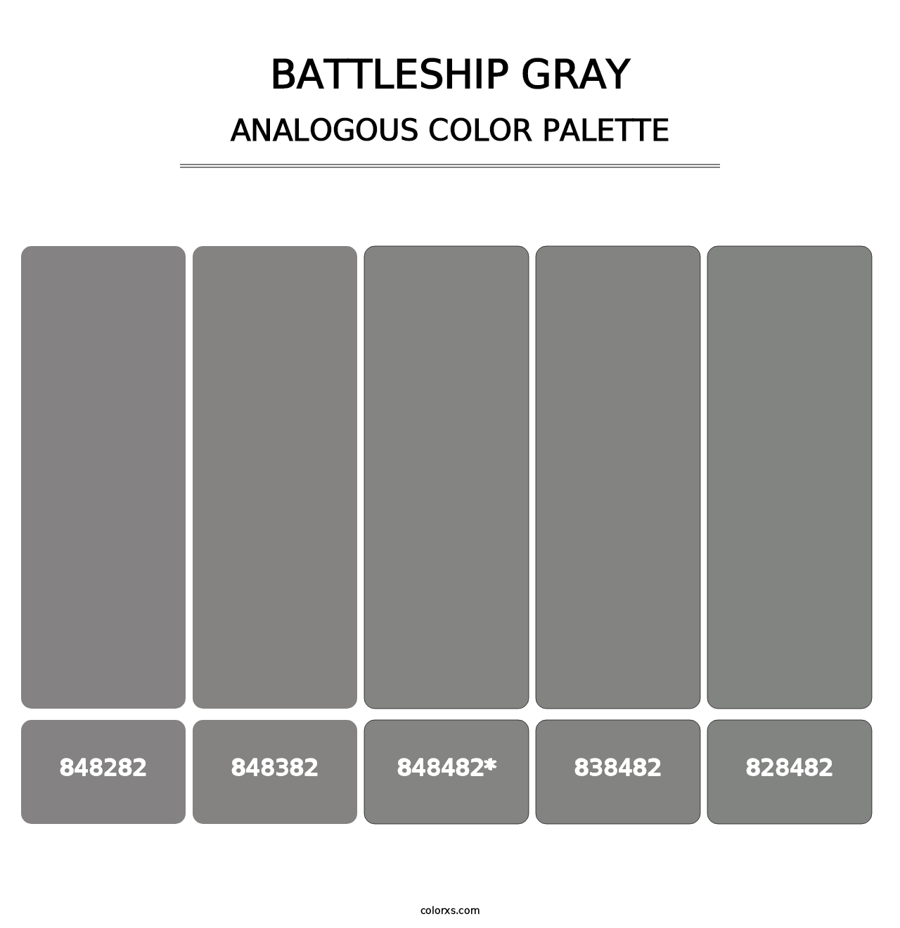 Battleship Gray - Analogous Color Palette