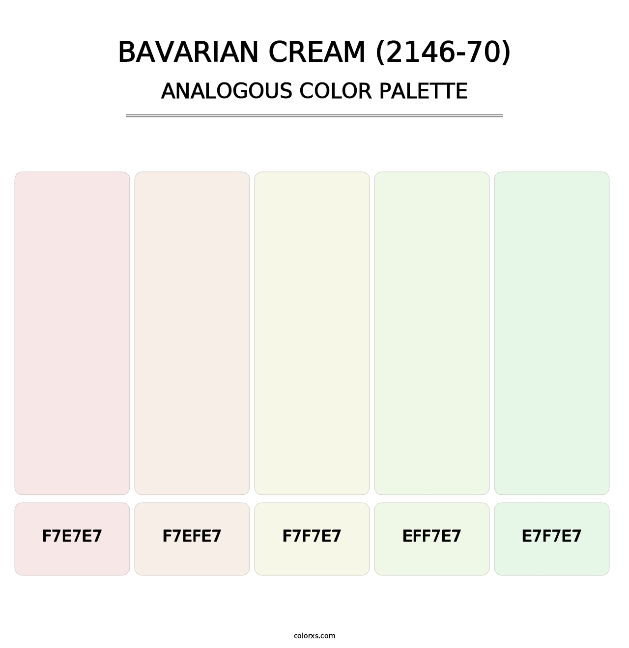 Bavarian Cream (2146-70) - Analogous Color Palette