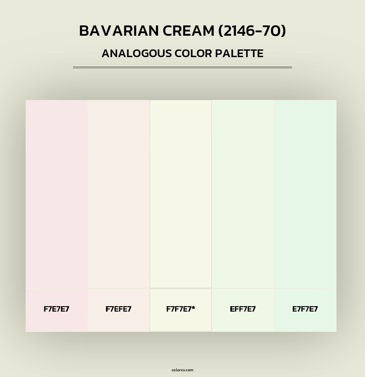 Bavarian Cream (2146-70) - Analogous Color Palette