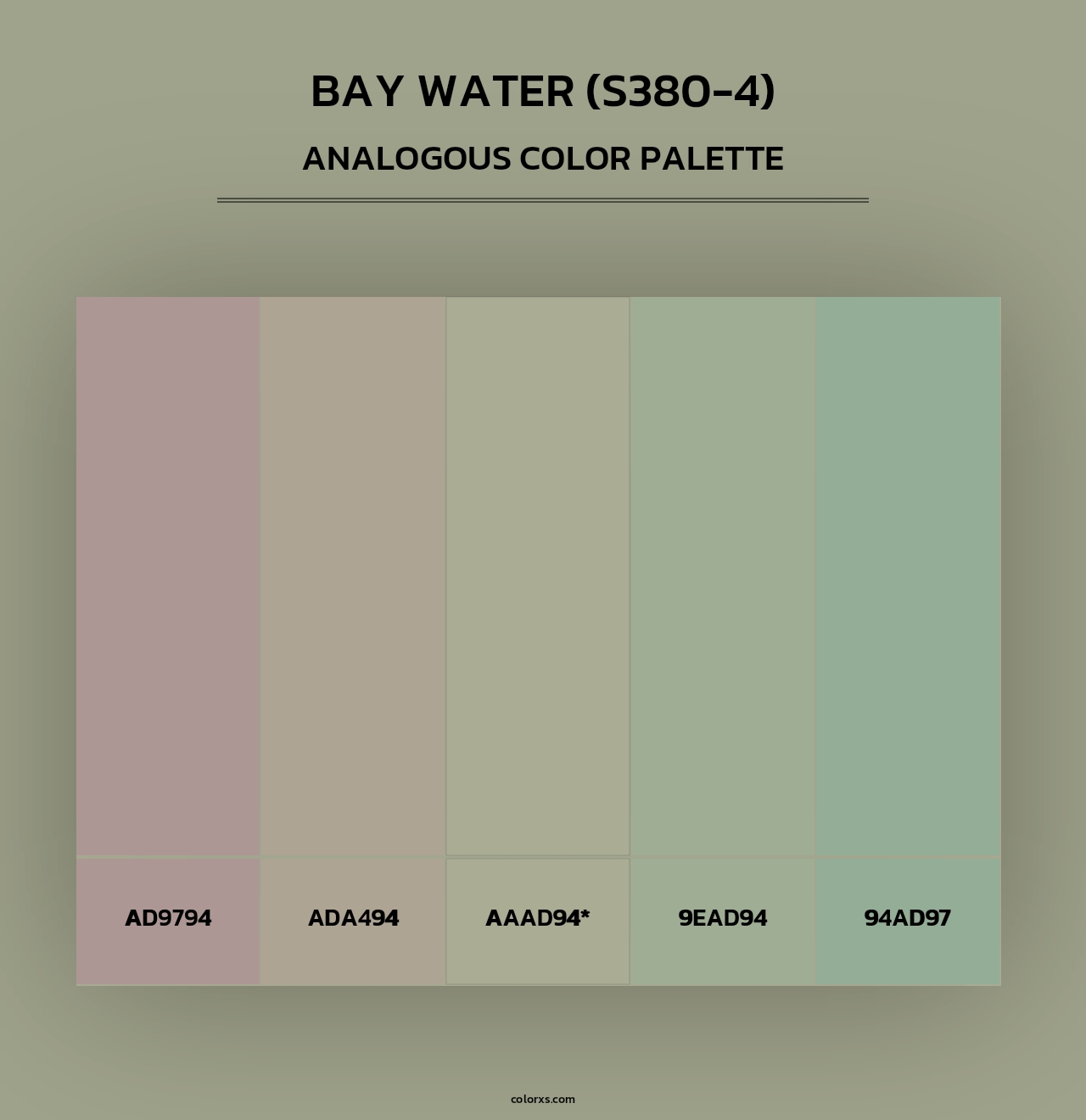 Bay Water (S380-4) - Analogous Color Palette