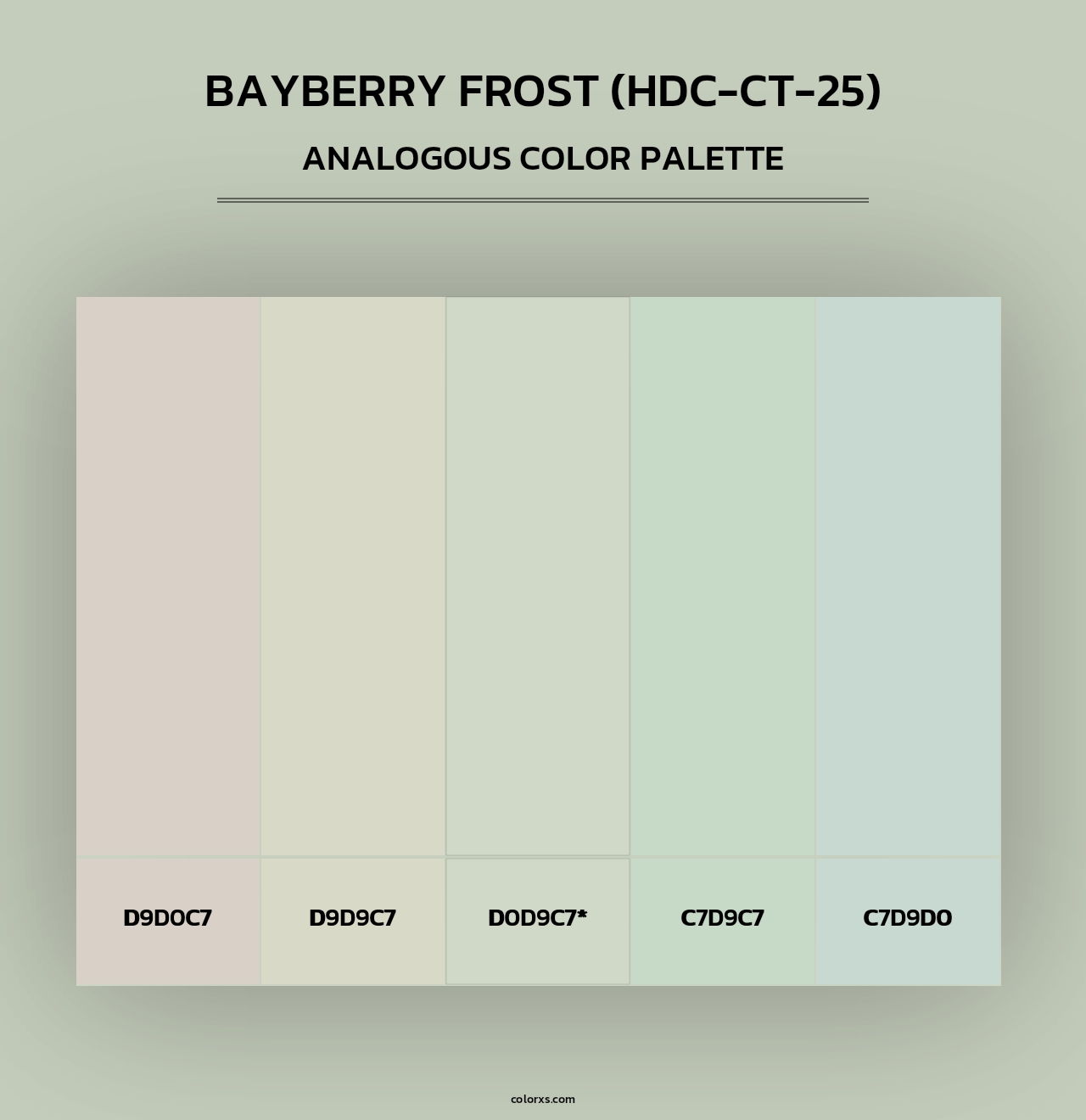 Bayberry Frost (HDC-CT-25) - Analogous Color Palette
