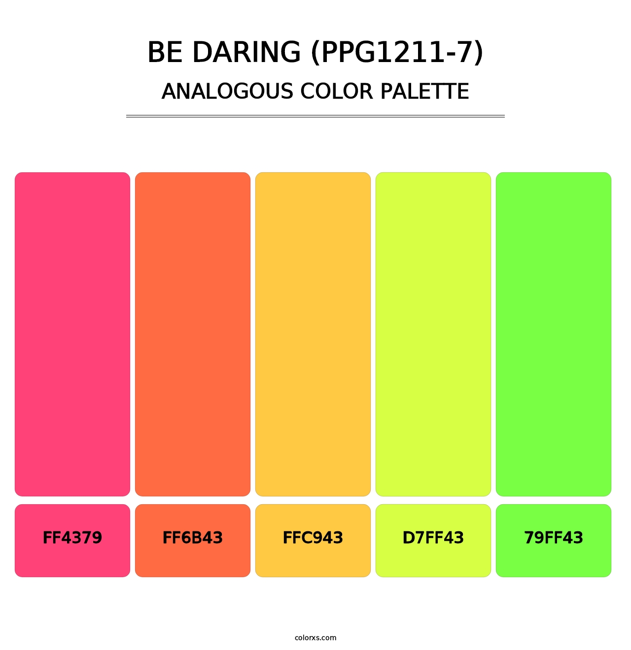 Be Daring (PPG1211-7) - Analogous Color Palette