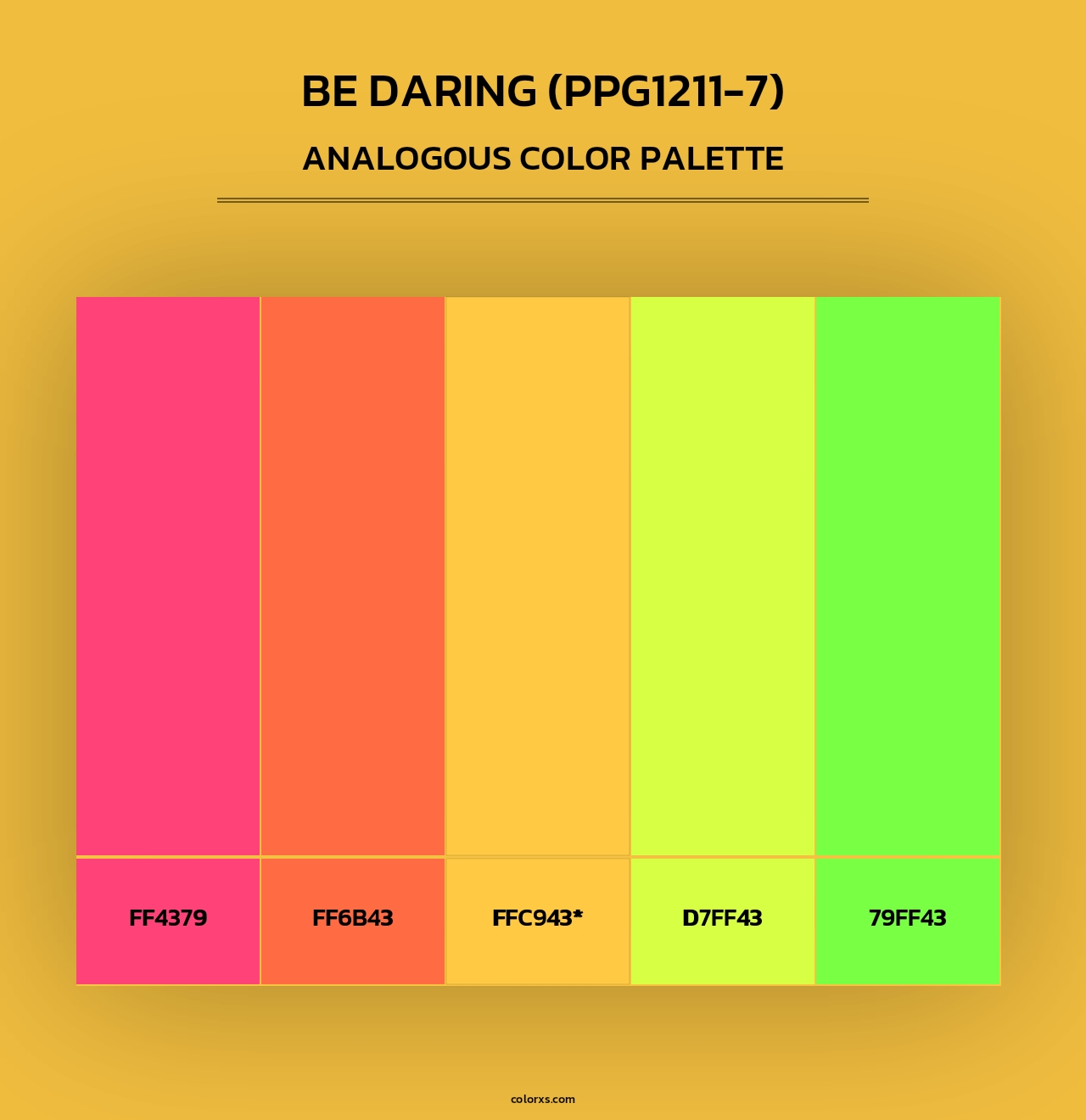 Be Daring (PPG1211-7) - Analogous Color Palette