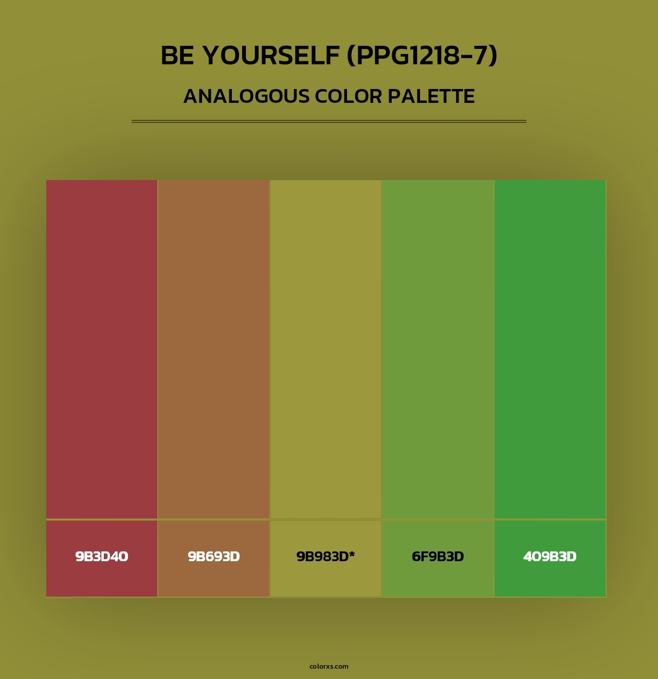 Be Yourself (PPG1218-7) - Analogous Color Palette