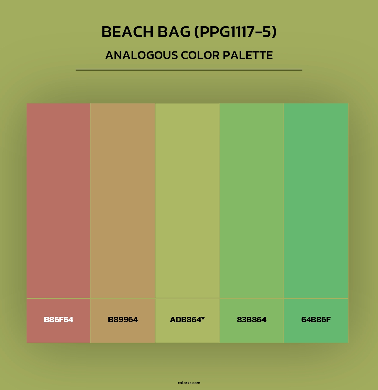 Beach Bag (PPG1117-5) - Analogous Color Palette