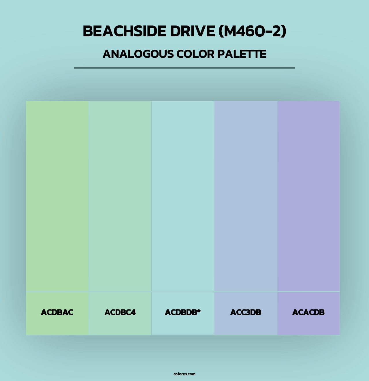Beachside Drive (M460-2) - Analogous Color Palette