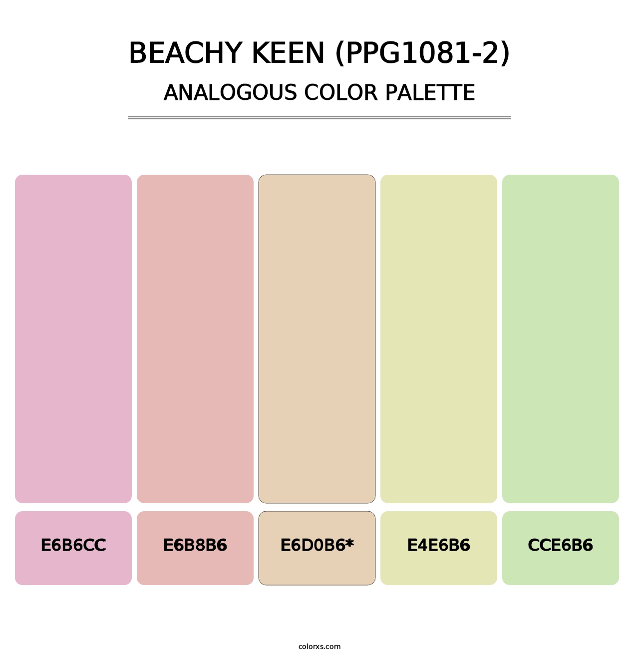Beachy Keen (PPG1081-2) - Analogous Color Palette