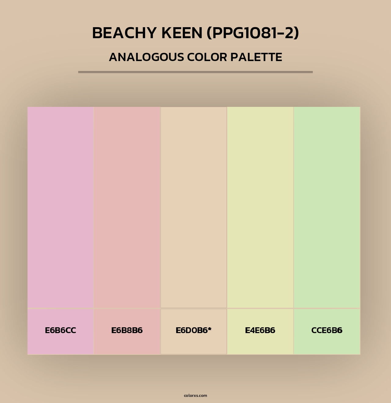 Beachy Keen (PPG1081-2) - Analogous Color Palette