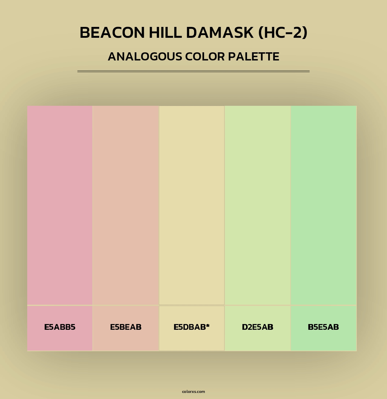 Beacon Hill Damask (HC-2) - Analogous Color Palette