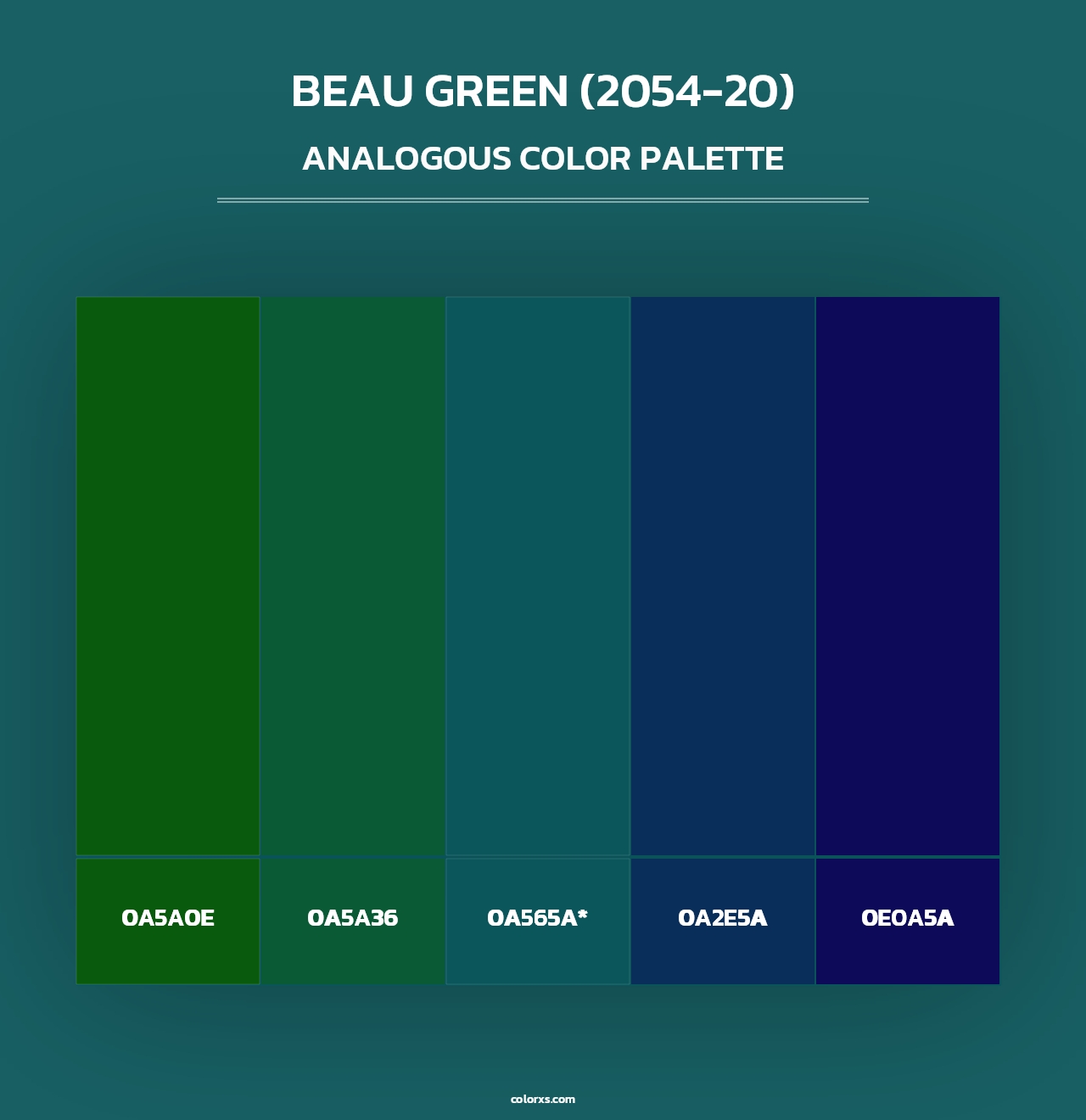 Beau Green (2054-20) - Analogous Color Palette