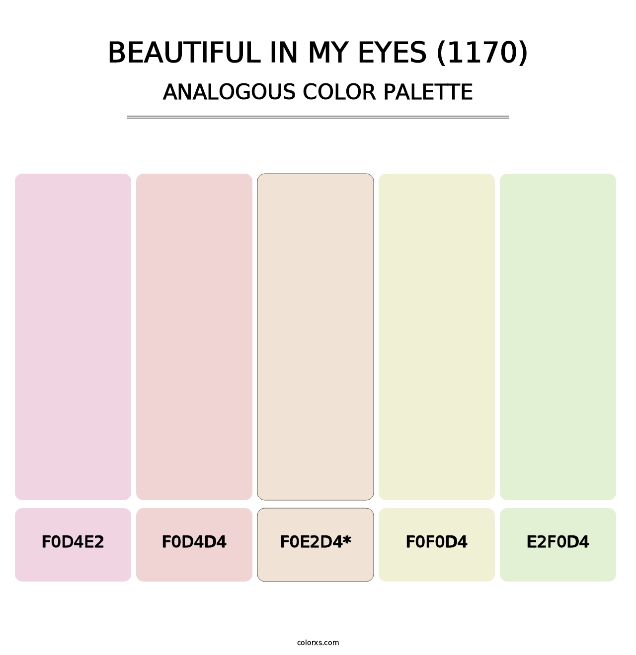 Beautiful in My Eyes (1170) - Analogous Color Palette