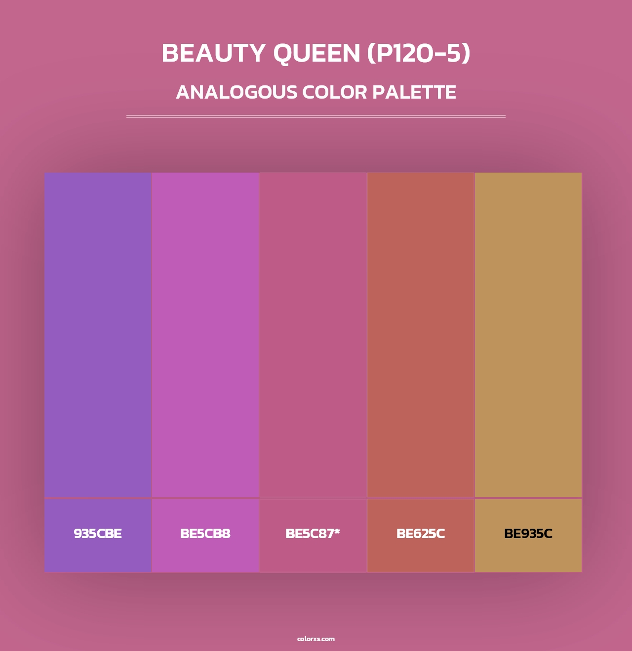 Beauty Queen (P120-5) - Analogous Color Palette