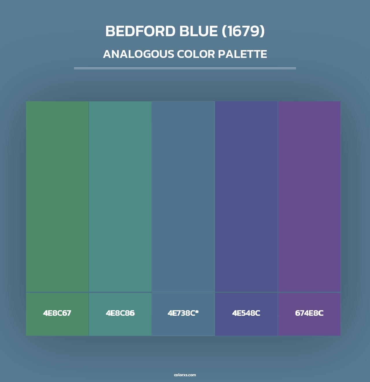 Bedford Blue (1679) - Analogous Color Palette