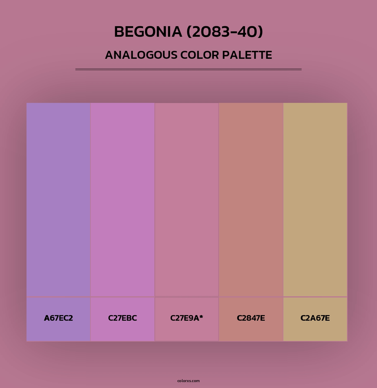 Begonia (2083-40) - Analogous Color Palette