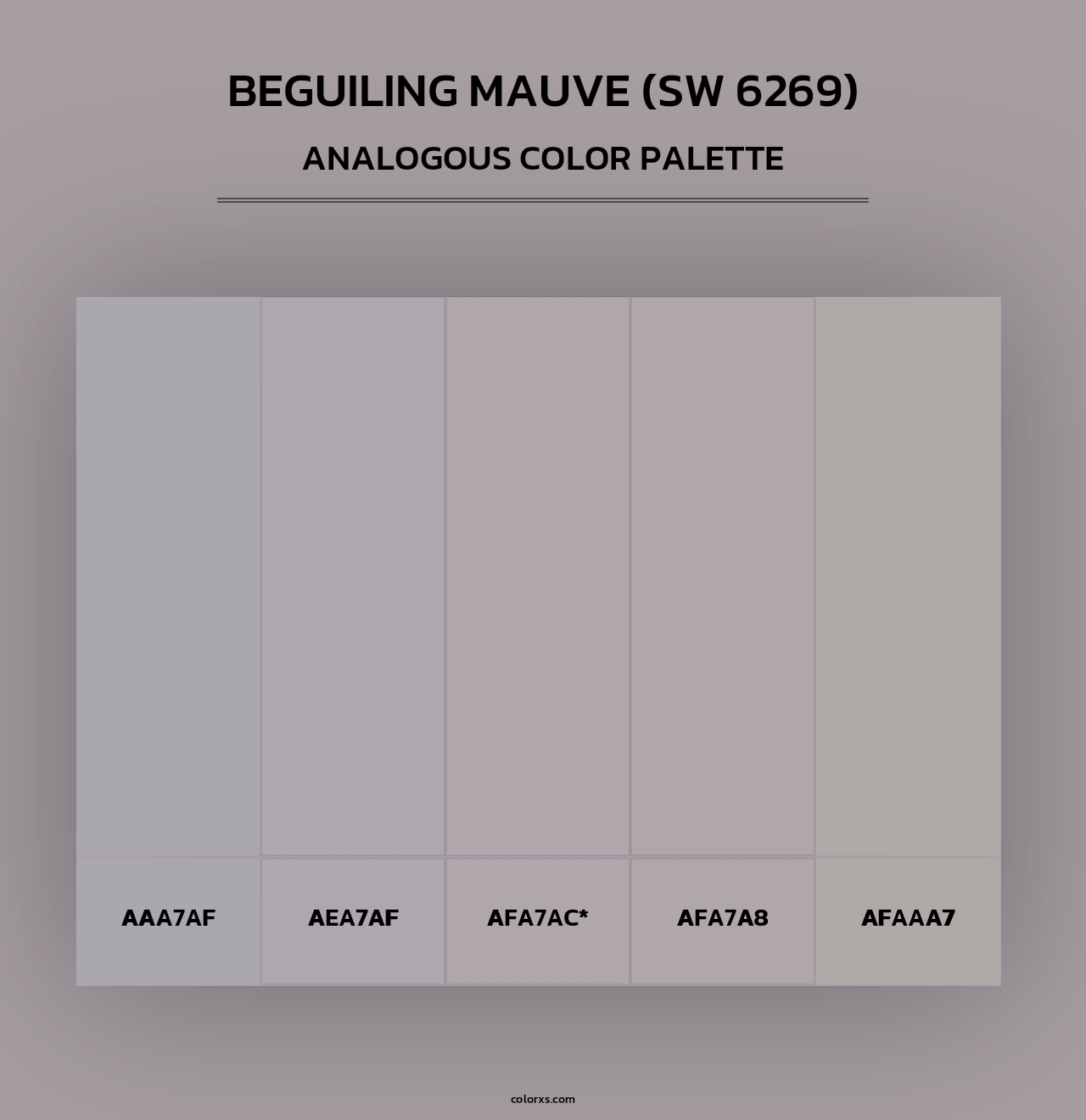 Beguiling Mauve (SW 6269) - Analogous Color Palette