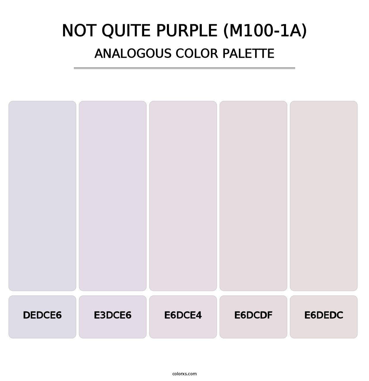 Not Quite Purple (M100-1A) - Analogous Color Palette