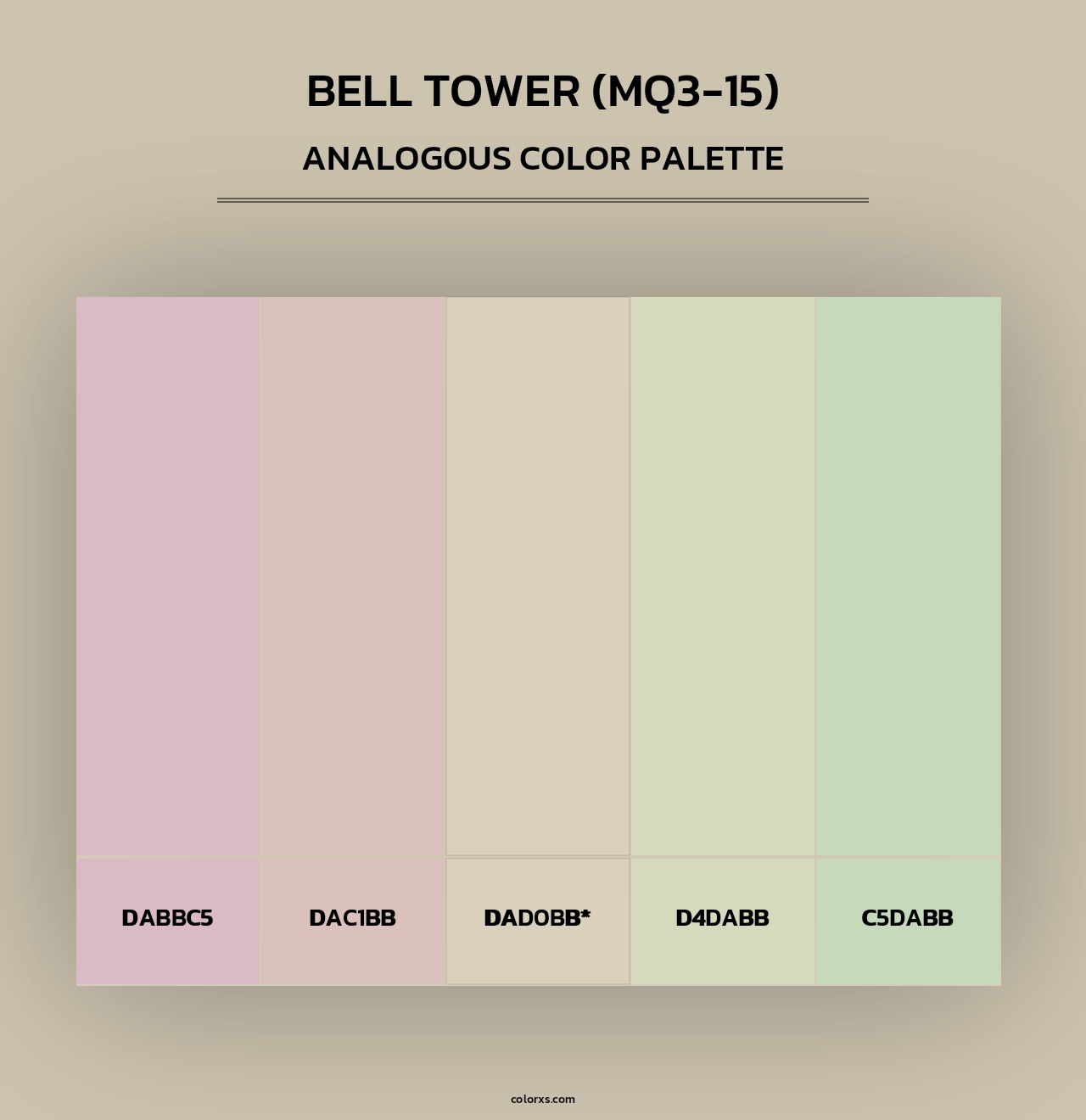 Bell Tower (MQ3-15) - Analogous Color Palette
