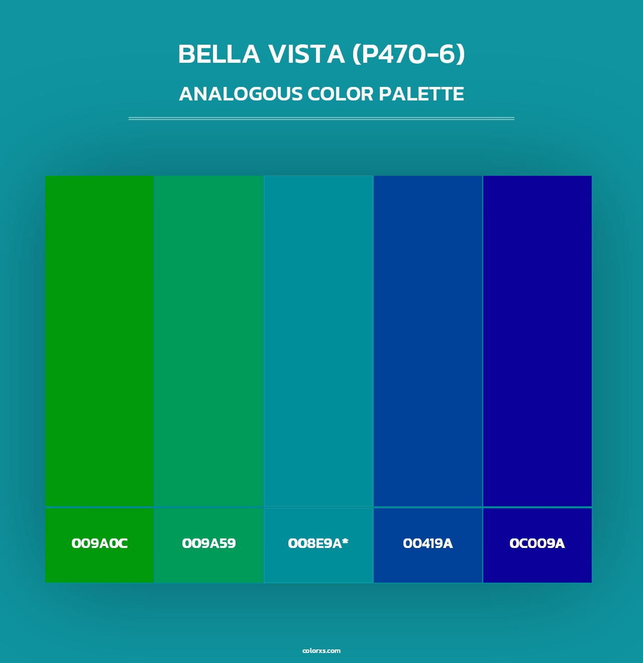 Bella Vista (P470-6) - Analogous Color Palette