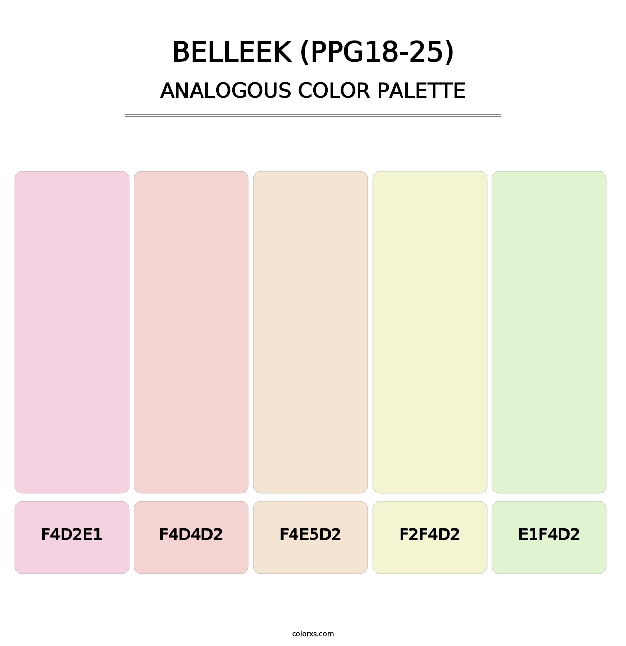 Belleek (PPG18-25) - Analogous Color Palette