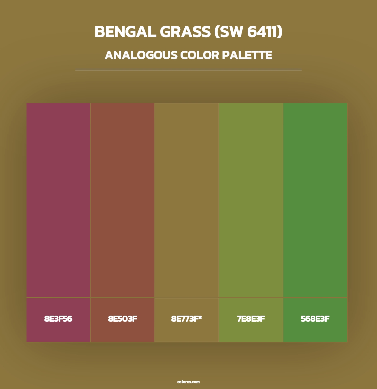 Bengal Grass (SW 6411) - Analogous Color Palette