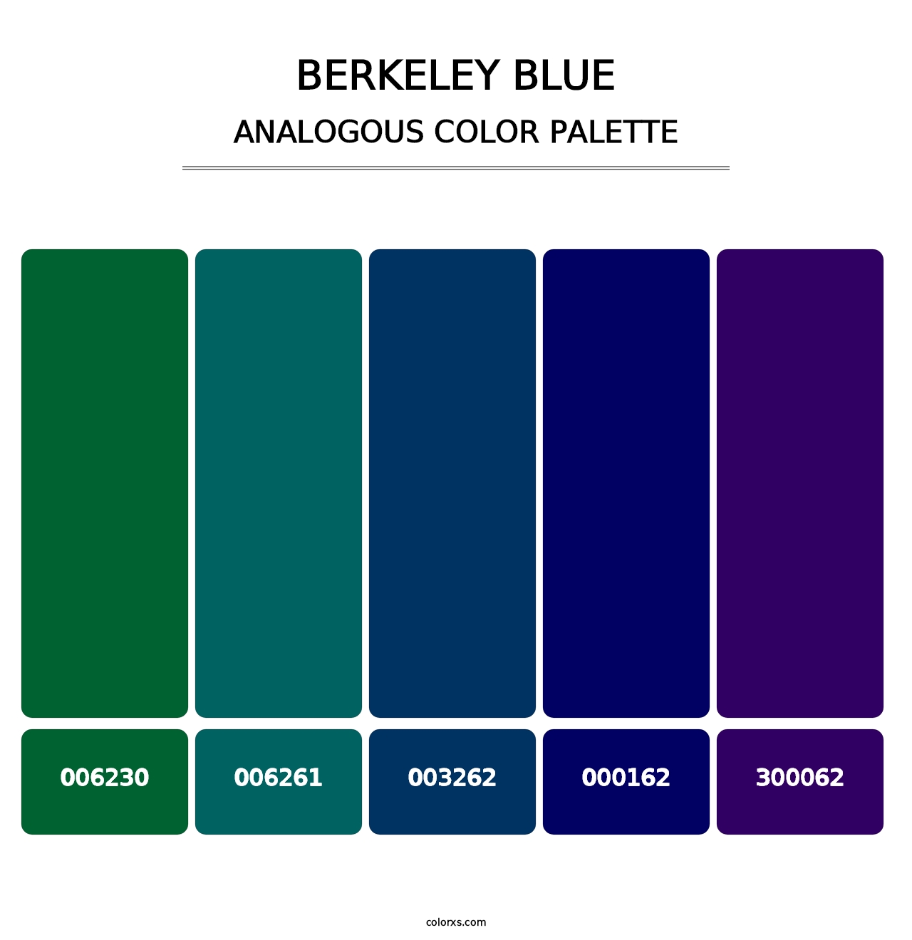 Berkeley Blue - Analogous Color Palette