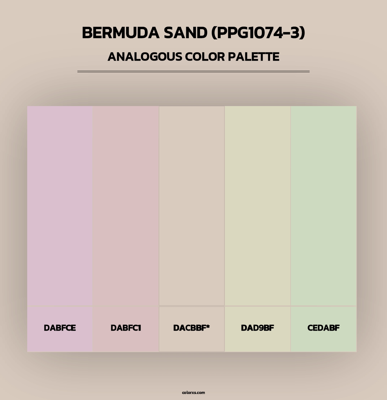 Bermuda Sand (PPG1074-3) - Analogous Color Palette