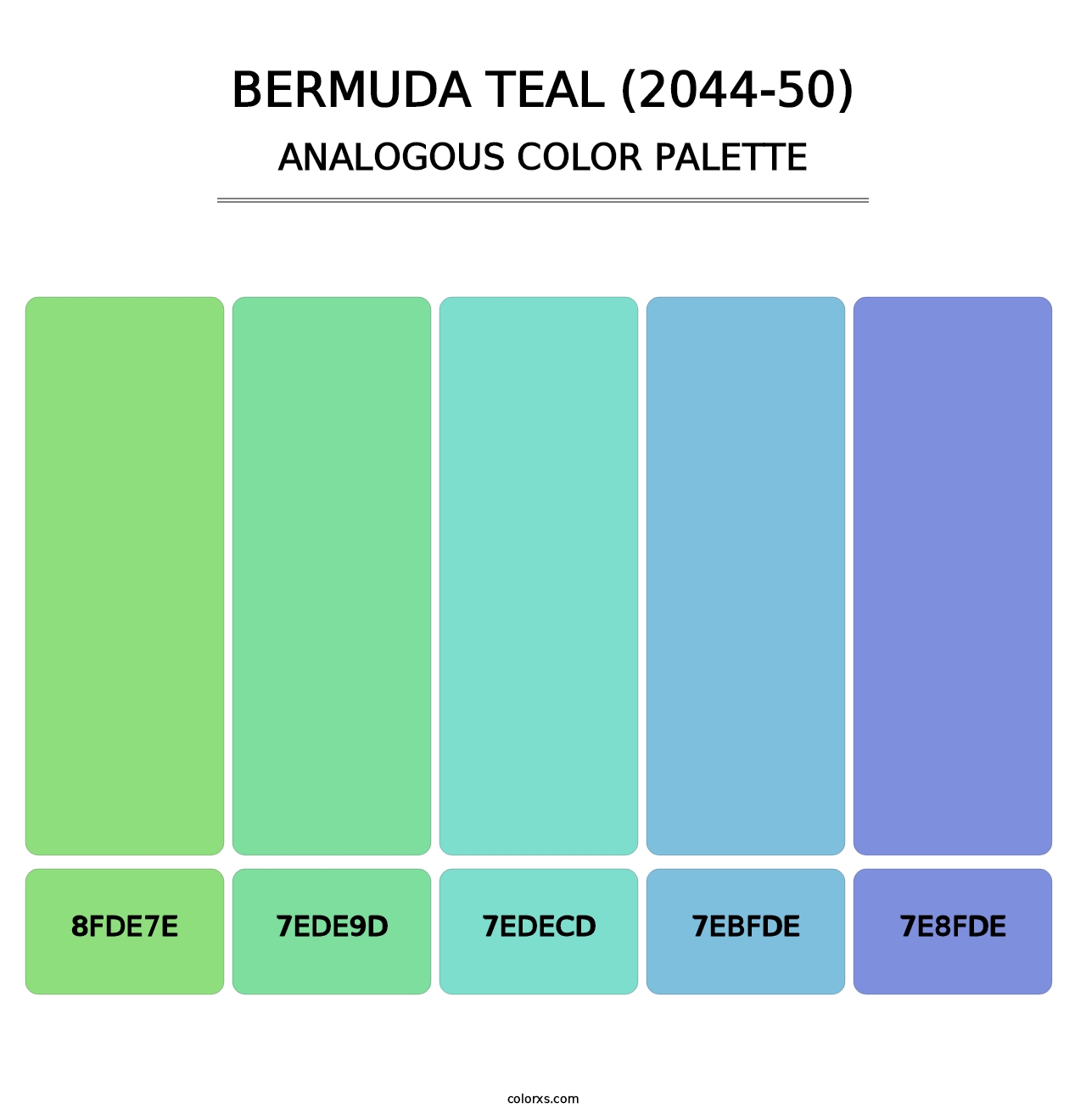 Bermuda Teal (2044-50) - Analogous Color Palette