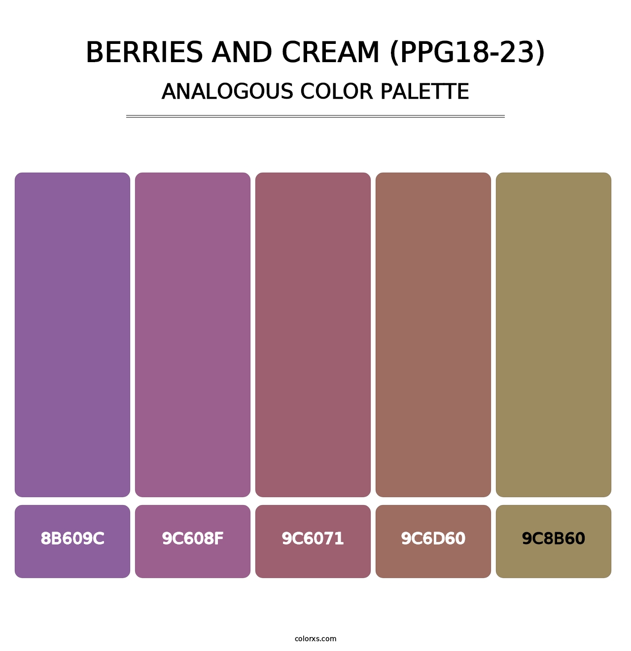 Berries And Cream (PPG18-23) - Analogous Color Palette
