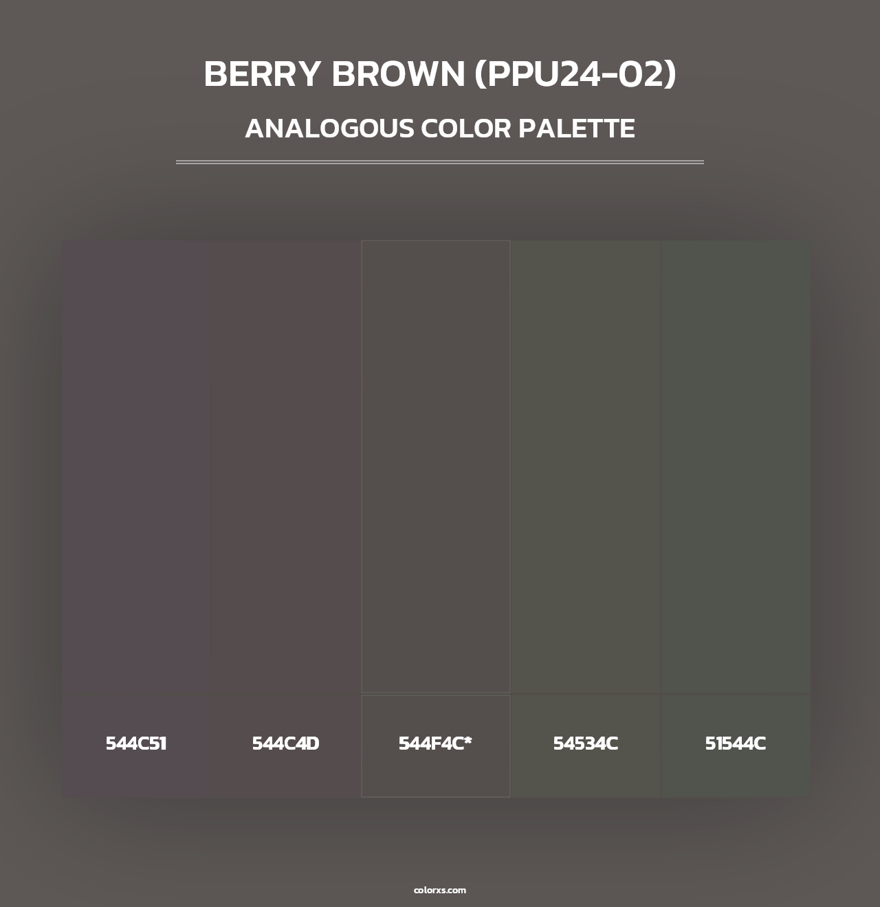 Berry Brown (PPU24-02) - Analogous Color Palette