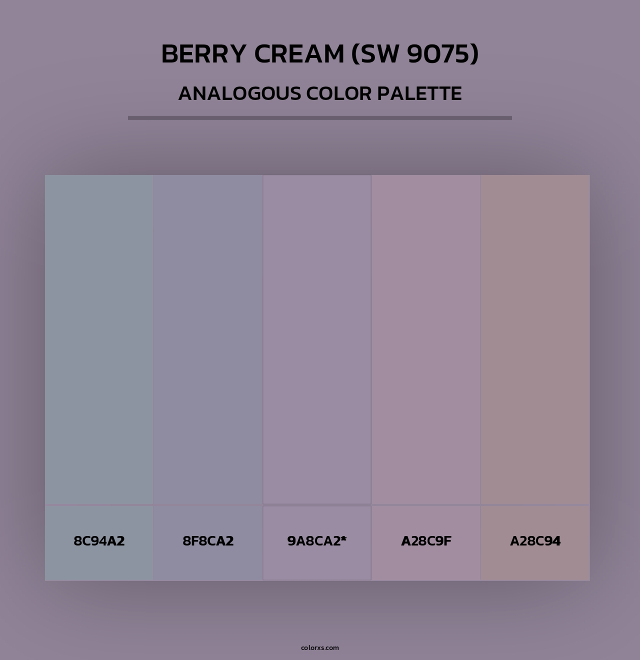 Berry Cream (SW 9075) - Analogous Color Palette