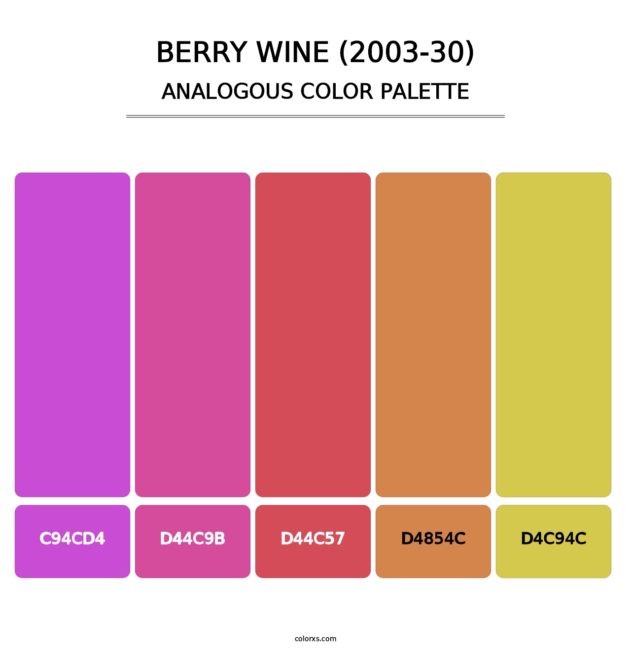 Berry Wine (2003-30) - Analogous Color Palette