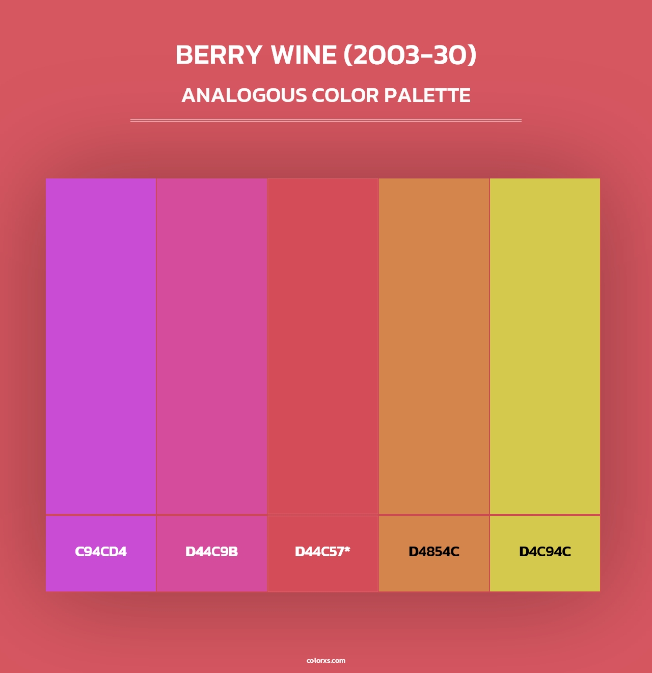 Berry Wine (2003-30) - Analogous Color Palette