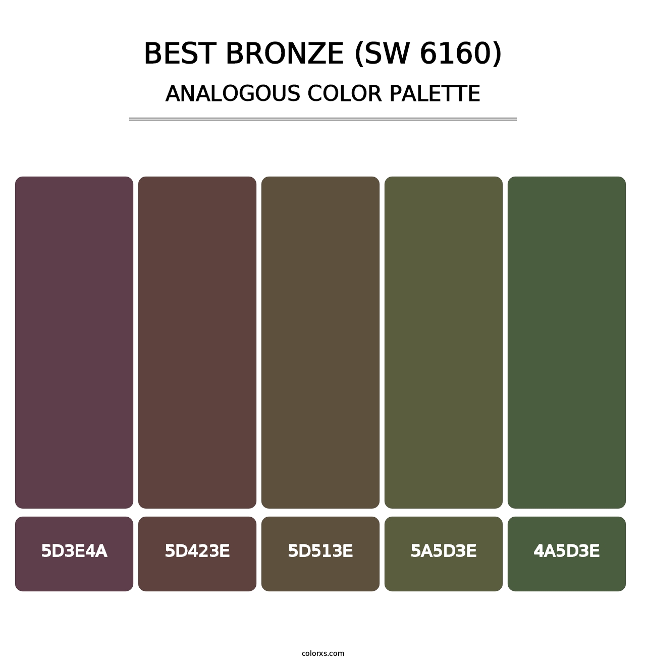 Best Bronze (SW 6160) - Analogous Color Palette