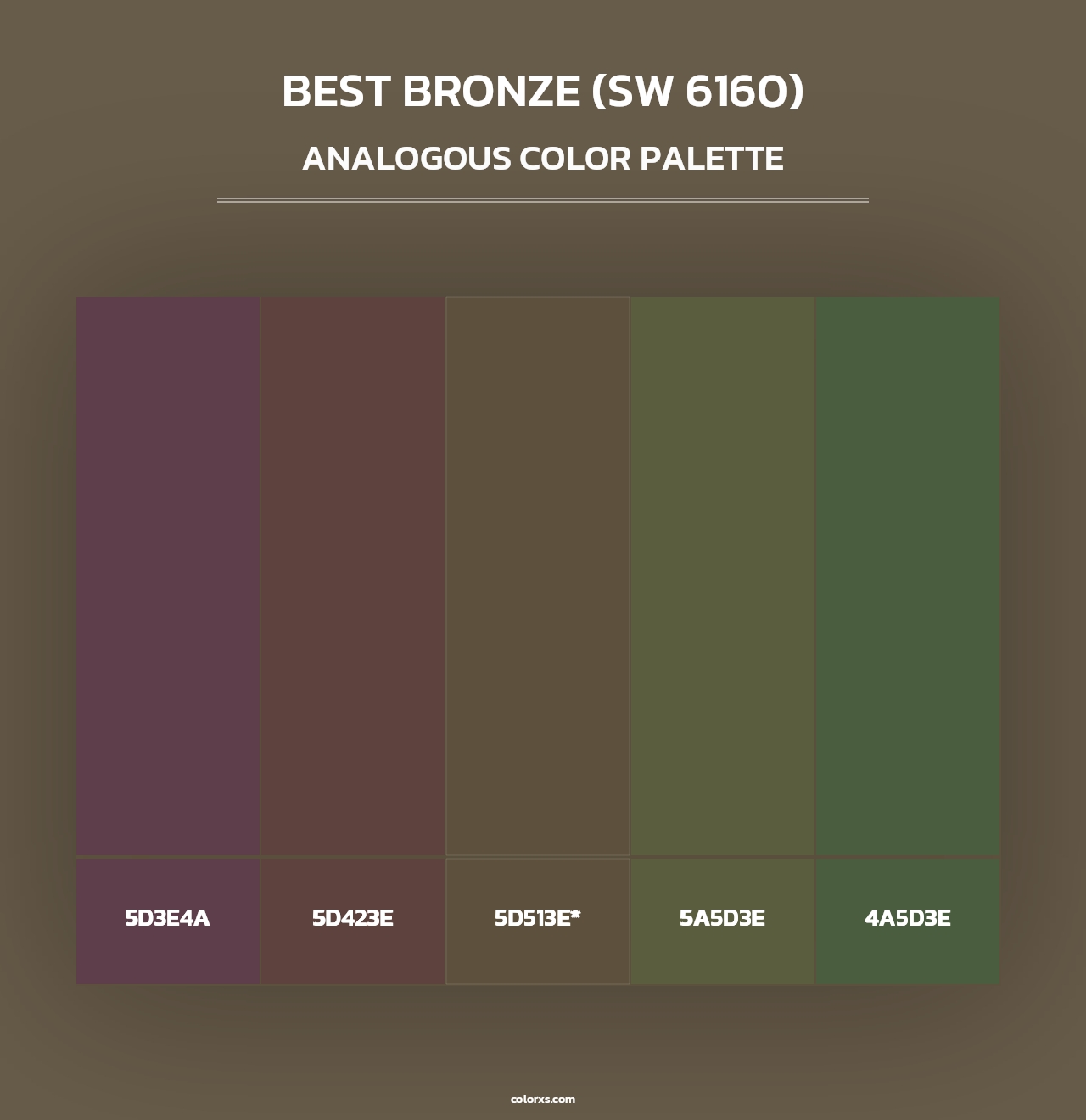 Best Bronze (SW 6160) - Analogous Color Palette