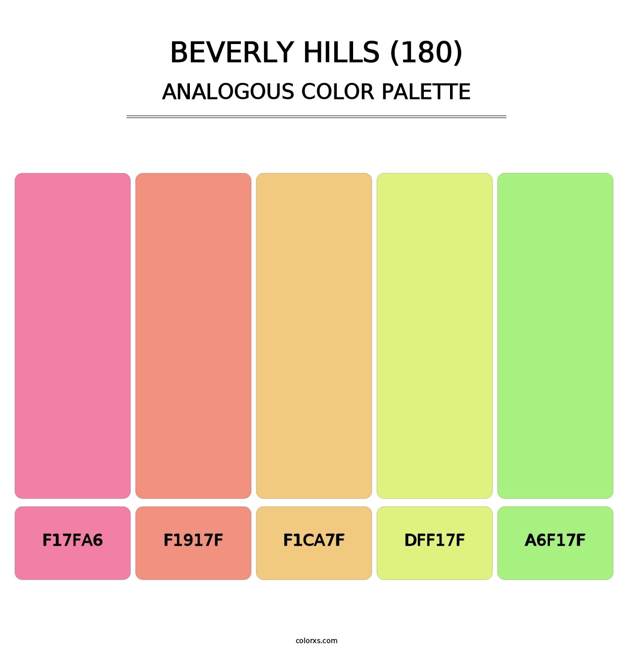 Beverly Hills (180) - Analogous Color Palette