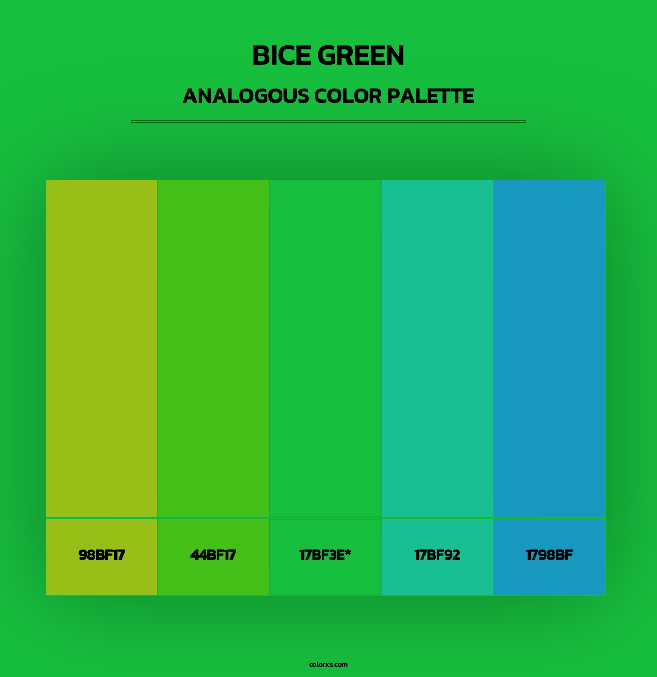 Bice Green - Analogous Color Palette