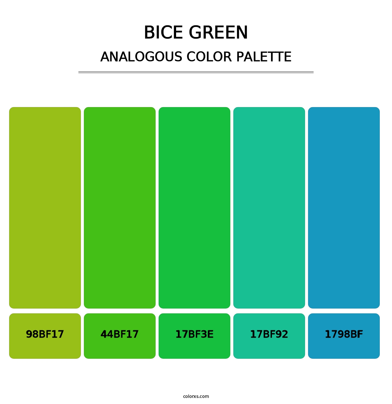 Bice Green - Analogous Color Palette