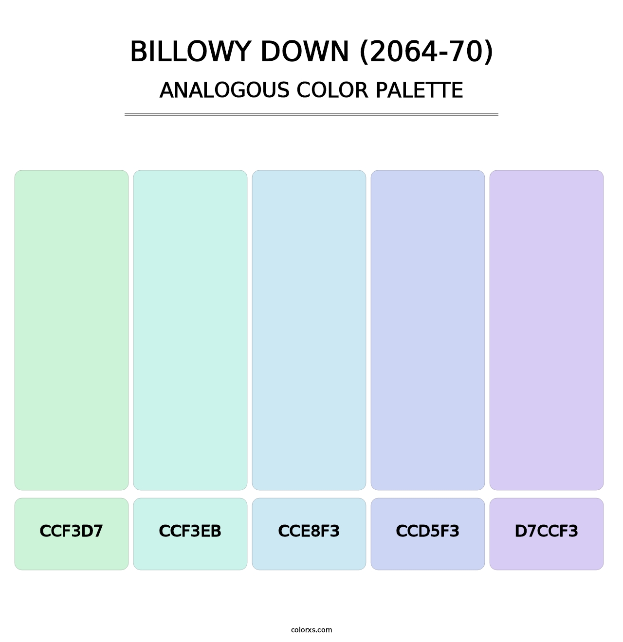 Billowy Down (2064-70) - Analogous Color Palette